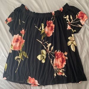 Off-the-Shoulder Floral Top | Size M